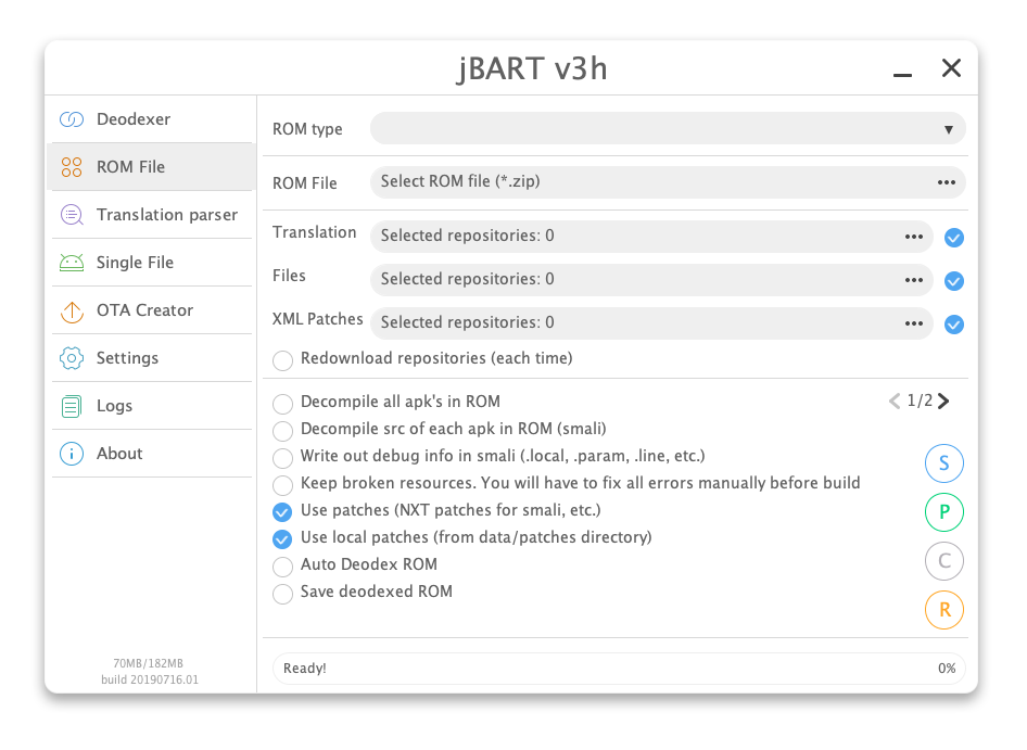 ROM file section